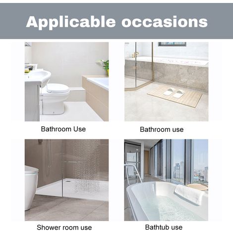 Tappetino da bagno antiscivolo per neonati, extra lungo (101,6 x 41,6 cm), con motivo a cartoni animati e fori di drenaggio. (1/5)