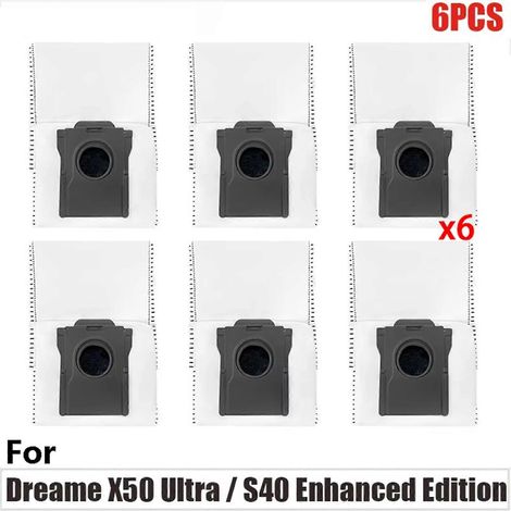 12 sacs à poussière pour aspirateur robot Dreame X50 Ultra / S40 Enhanced Edition (1/4)