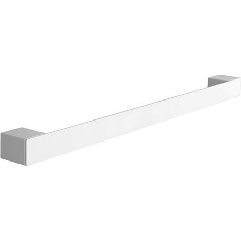 Portasalviette a barra moderna 60cm in acciaio inox finitura bianca opaca  NUEVO-B kamalu