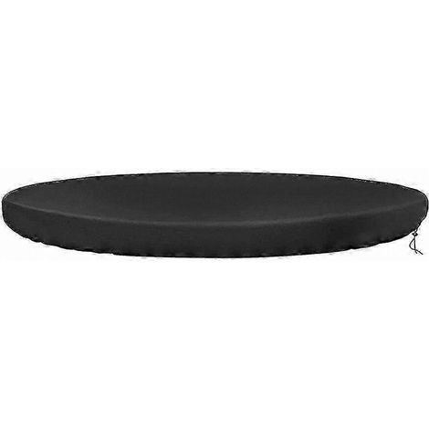 Housse imperméable pour foyer extérieur en tissu Oxford 420D, résistante à la poussière et au vent, ronde et ajustable avec cordon de serrage. (1/5)