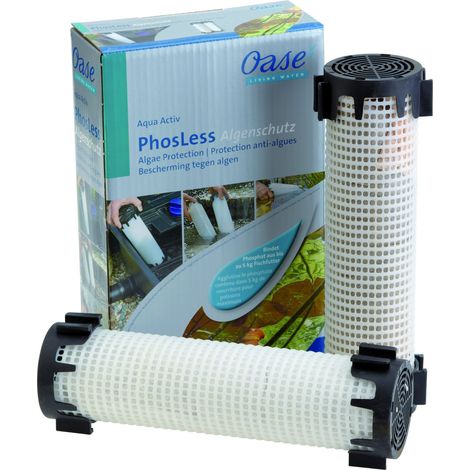 Oase 36981 Aquaactiv Phosless Protezione Antialghe, Grigio, 2 pezzi (1/5)