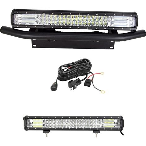 Barre lumineuse LED, boîtier en aluminium durable, design étanche, 20in 288W Avec fil (1/2)