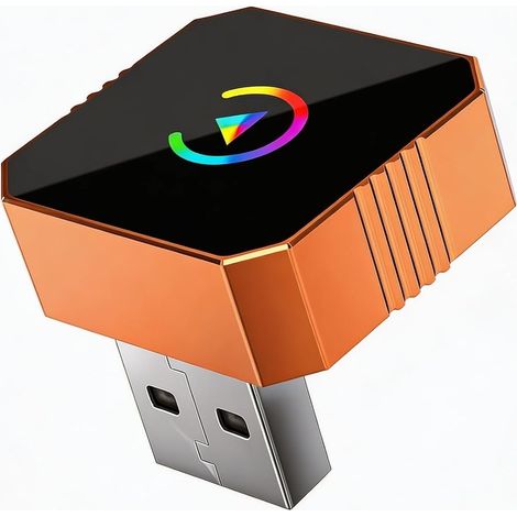Compatible avec Wireless CarPlay 2 en 1, WiFi 5GHz BT 5.0, Android Auto sans Fil, Boîtier Métal Plug Play Mini, compatible avec iPhone iOS 10+ Android 11+, pour Véhicules avec CarPlay Filaire d'origin (1/5)