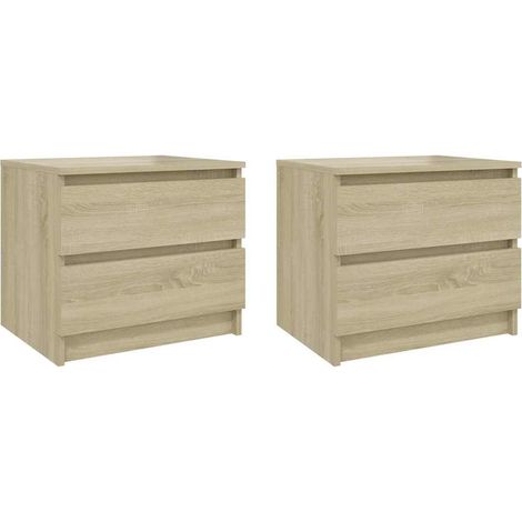 Maison Exclusive - Comodini 2pz Rovere Sonoma 50x39x43,5 cm in Legno Multistrato (1/5)
