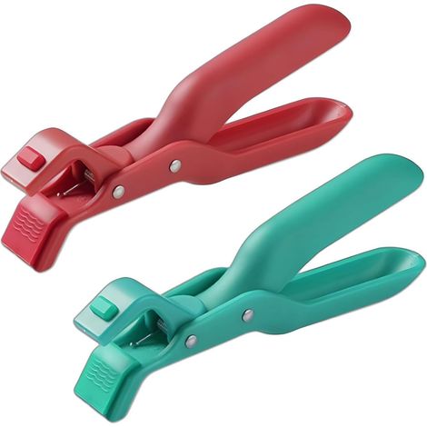 Lot de 2 pinces de support anti-brûlure en silicone multi-usages pour plaque chauffante, protège-mains, économie de main-d'œuvre, isolation thermique, outil de cuisine pour bol, casserole (1/5)