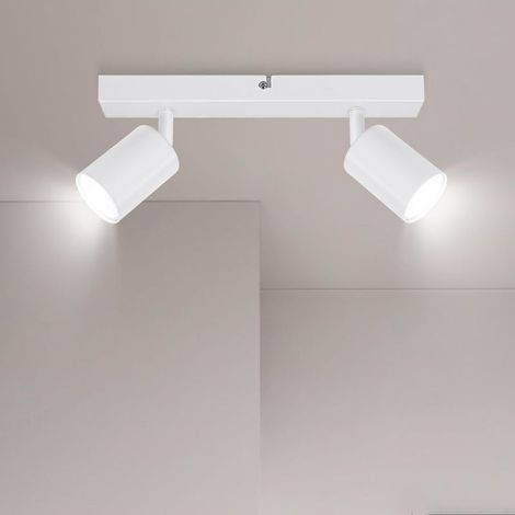 Spot de plafond LED blanc rotatif GU10 - Spot moderne - Convient pour la cuisine, le salon et la chambre (1/5)