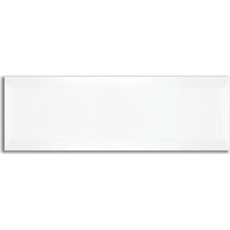 Carrelage métro biseauté 10x30 cm blanc mat - 1.02m² (1/4)