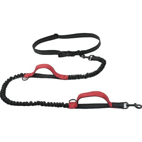 Correa para correr, diseño reflectante, longitud ajustable, color rojo. (1/2)