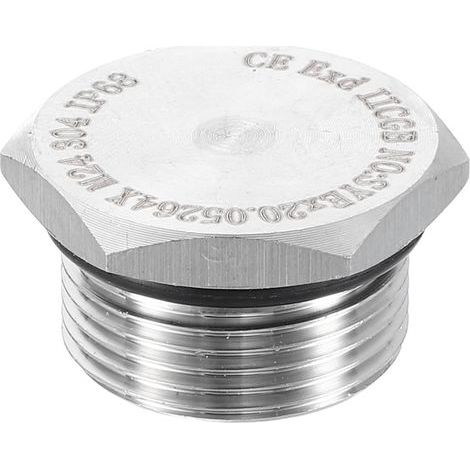 Tappo per tubo in acciaio inox 304, filettatura esagonale esterna metrica M24x1 con anello di tenuta. (1/5)