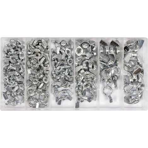 Jeu d'écrous à oreilles, 150 pièces – M4, M5, M6, M8, M10