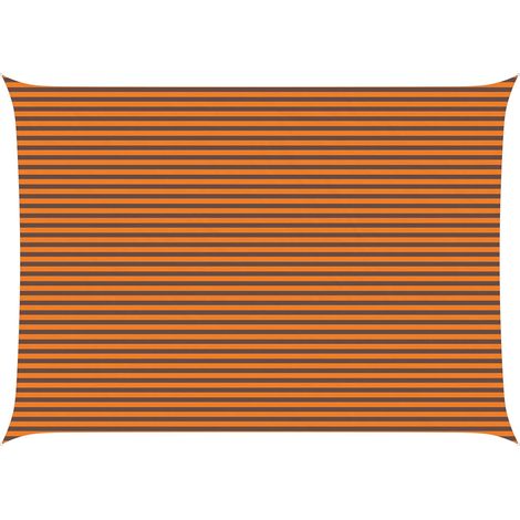 Vela da ombra solare Arancione e Marrone 7 x 5 m vidaXL