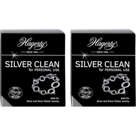 Lot de 2 solutions nettoyantes pour bijoux en argent Hagerty / accessoire d'entretien des métaux pour le bain, 170 ml (1/5)