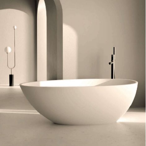 Mineralguss Badewanne SOLEVIA freistehend 168