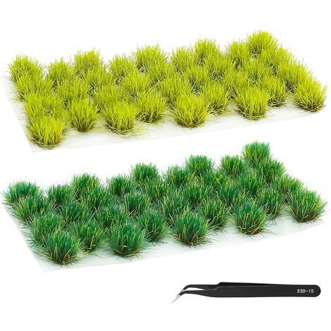 Touffe d'herbe Statique Herbe Artificielle Modèle Gazon Moderne Woodland Tuft Tapis De Pelouse Verte Artificielle pour DIY Railway Train Paysage du paysage Artificiel Modèle de gazon artificiel (1/5)