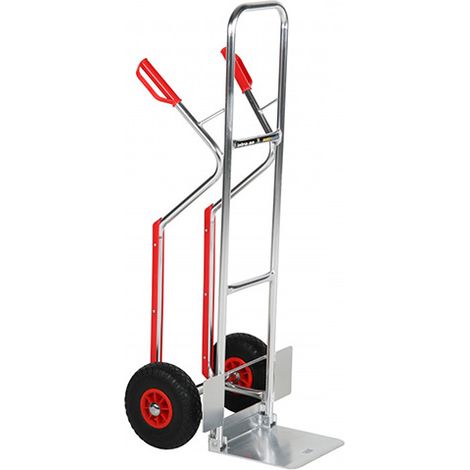 Diable alu - Monte escaliers - Charge max 180 kg - Bavette rabattable 290x300mm - Roues pleines Ø 260mm - 1910057395 (1/4)