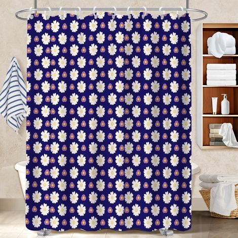 Rideau douche polyester 180x180 tissu respirant housse de baignoire pour préparer la maison avant l’arrivée d’invités (1/5)