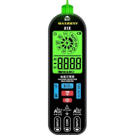 Multimètre numérique intelligent avec protection contre la surchauffe, mesure précise, test de tension, de résistance, de diodes et de fils. - Crezuo
