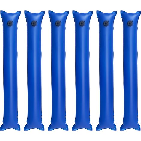 Mophorn Lot de 6 sacs à eau pour bâche de piscine, chambre simple, 1,2 m, fabriqués en PVC robuste de 0,4 mm d'épaisseur, équipés de bouchons étanches, couleur bleue (1/5)