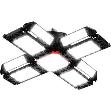 200W deformable ceiling light with 12 adjustable panels – 10000 lumens 6500K – E26/E27 base for garage and warehouse (1/5)