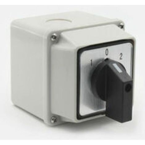 Commutateur rotatif à came universel LW26-20A 220V, inverseur réversible 3 positions 1-0-2 avec 8 bornes et interrupteur principal, pour contrôle moteur industriel (1/4)