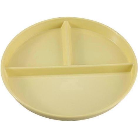 Assiettes compartimentées Chiwanji, 3 compartiments, réutilisables et légères pour l'apprentissage du dîner-yellow (1/5)