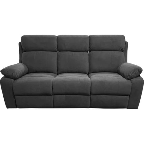 divano 3 posti bellahome "annika" con recliner manuale 198x93x101 cm (1/4)