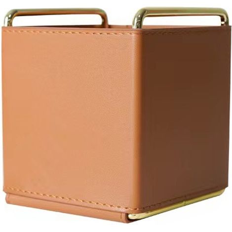 Support Stylo - En Cuir Synthétique - Pour Bureau École Maison - Capacité 6 Stylos - Unité (1/5)
