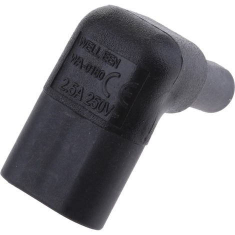 Extension D&39adaptateur Secteur Coudée à Angle Droit IEC320 C7 à C8 à 90 Degrés (1/5)