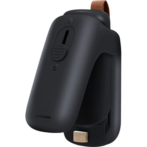 Mini scelleuse de sacs 2 en 1, outil de découpe et de thermoscellage portable avec 2 piles AA, idéal pour les collations, la cuisine et le camping, noir, 1 sac (1/5)