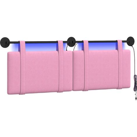 Hängendes Kopfteil Rosa Stoff vidaXL
