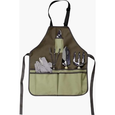 Tablier de jardinage, tablier de jardin pour femme avec poches, tablier à outils en tissu imperméable et renforcé, ceinture à outils de jardin multifonction pour femmes et hommes.