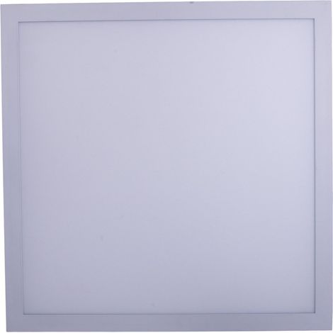 Panneau LED en Saillie Plafonnier Carré Aluminium Brossé Blanc Neutre 45 x 45 cm - PANGIVO (1/5)