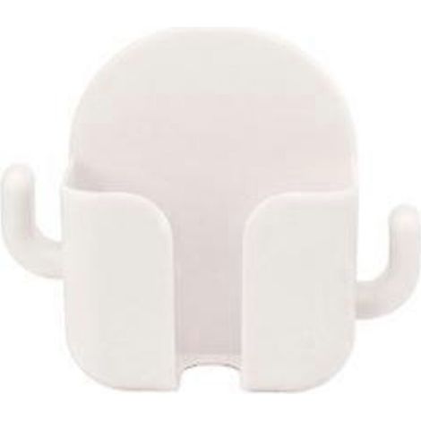 Organiseur de télécommande avec support pour téléphone portable sans perçage, support mural auto-adhésif pour boîte de rangement transparente et gain de place, 10 x 6 cm (1/5)