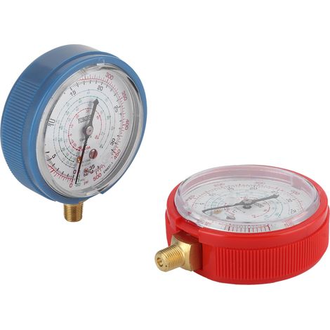 Manomètre de pression de fluorure pour climatisation, manomètre haute/basse pression, outil de réparation de climatisation (1/5)