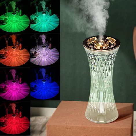 Crystal table lamp with humidifier, 7 automatic color changing - Mini portable humidifier for bedroom, living room (1/5)