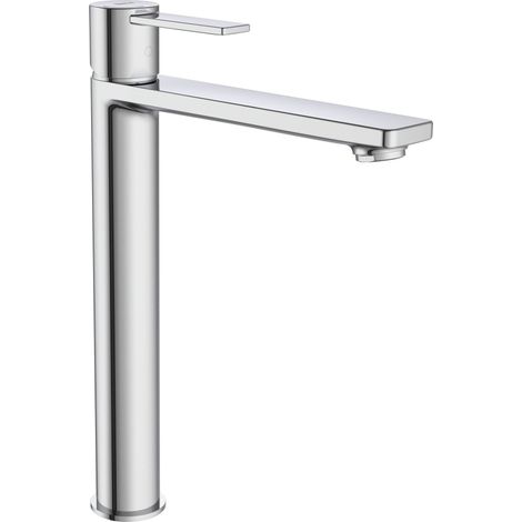 MEZCLADOR LAVABO TARGA DE CUERPO LISO CON AIREADOR Y CAÑO ALTO CROMO (1/2)