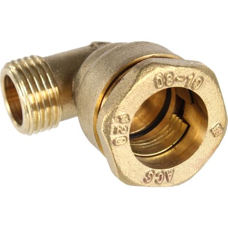 Raccord laiton coudé SUMO pour tube PE Ø20 mm - Mâle 1/2
