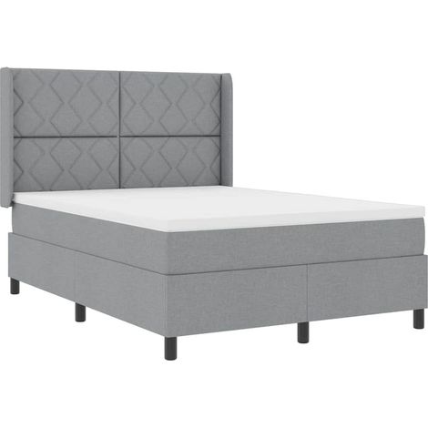 Maison Exclusive - Letto a Sorgente LED Grigio chiaro 160 x 200 cm Tessuto (1/5)