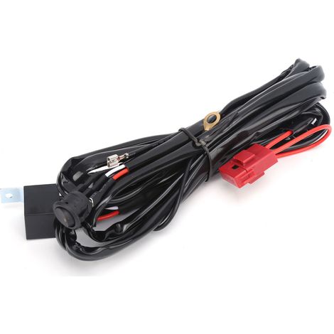 Faisceau de câbles 2m avec interface DT étanche noir pour spots LED auto 40A 12V (1/5)