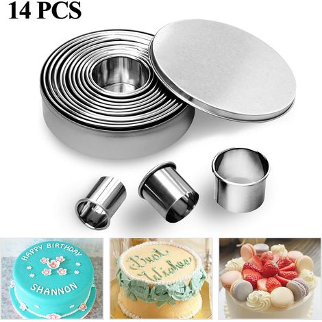 moules ronds en acier inoxydable pour mousse et beignets
