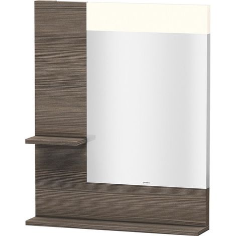 Espejo Vero Duravit con baldas laterales izquierda e inferior, 7310, 650mm, Color (frente/cuerpo): Pino Terra Decor - VE731005151