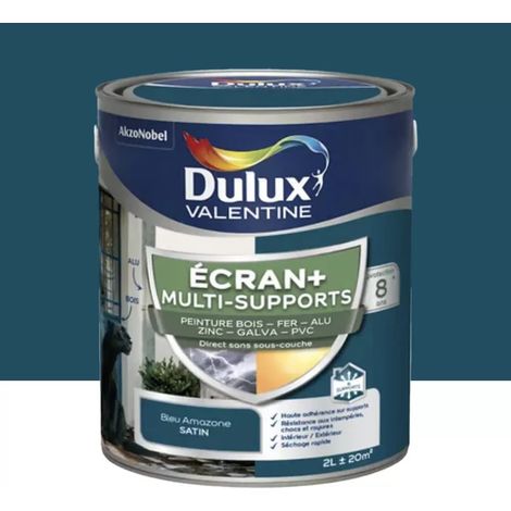 Peinture DULUX VALENTINE Ecran+ Multi-supports Bleu amazone 2 L (1/4)