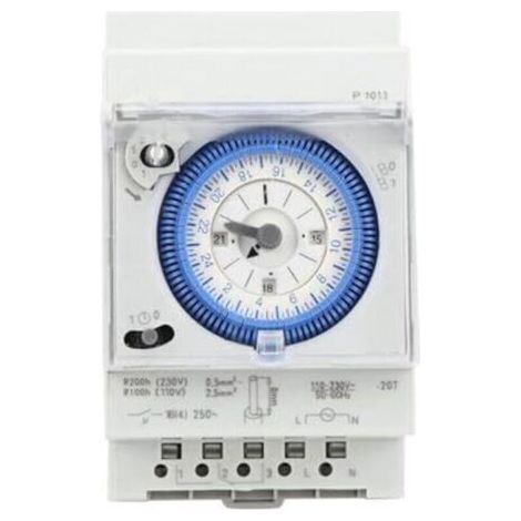Horloge Piscine Mécanique 16A 250V Programmateur Piscine Horloge Chauffe Eau 15 Minutes 24 Heures pour Hogar, Cocina, Interior, Exterior Iluminación Exterior (1/4)