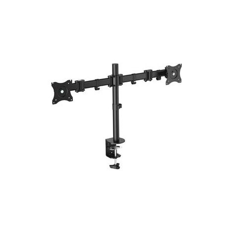 SOPORTE PANTALLA PARA MESA DOS BRAZOS 2 PANTALLAS 13-32 DE BRAZO INCLINABLE Y GIRATORIO 360º MAX. VESA 100X100 HATA 8KG
