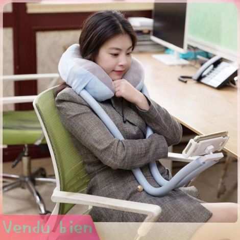 Garosa support de téléphone pour lit Support de téléphone pour oreiller cervical, sport outillage Rose Bleu clair Taille unique (1/4)