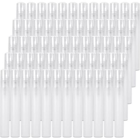 Set mit 60 Mini-Sprühfläschchen (10 ml), mattierte Kunststoffröhrchen für Parfüm, leere Feinsprühfläschchen, Reisesprühfläschchen für ätherische Öle, Parfüms und Lotionen (1/5)