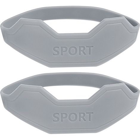 Genouillères rotuliennes en silicone (1 paire) - Amortissantes pour la randonnée, le tennis, le saut à la corde et autres activités sportives - Gris (1/4)