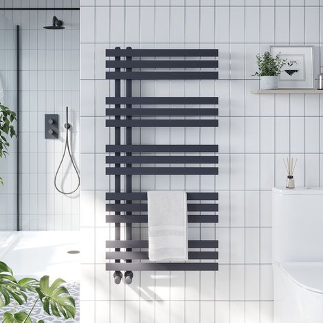 Orbit Elizabeth Designer Heated Towel Rail 1200mm H x 500mm W - Carbon Anthracite (1/4)