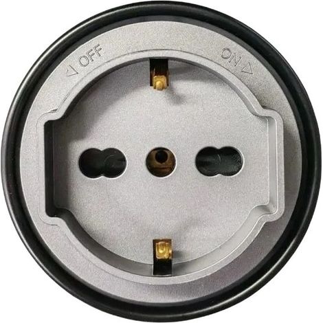 gloca Presa Plug&Play per Binario Elettrico Modulo Intercambiabile (Grigio, Presa Schuko) (1/4)