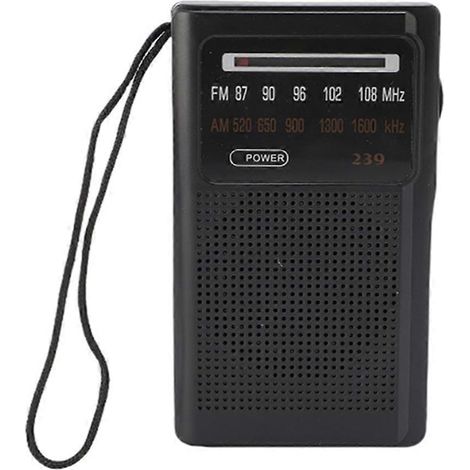 Tragbares AM/FM-Radio, klarer Klang, lange Akkulaufzeit, ideal für Reisen und Outdoor-Aktivitäten. Batteriebetrieben. (1/5)
